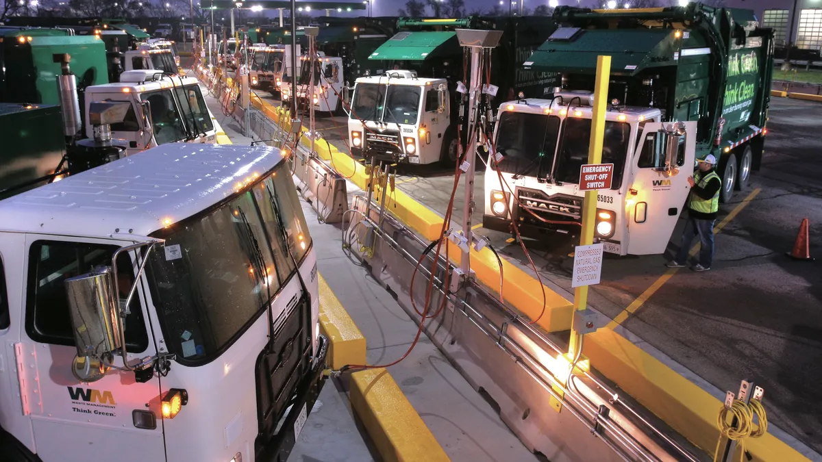 Fleet of modern CLW garbage compactor trucks